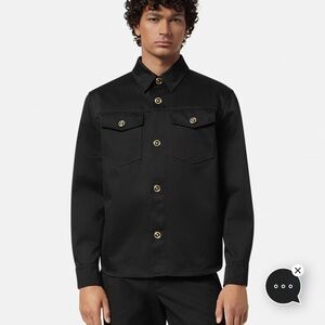 Men's Black Jacket with Gold Buttons